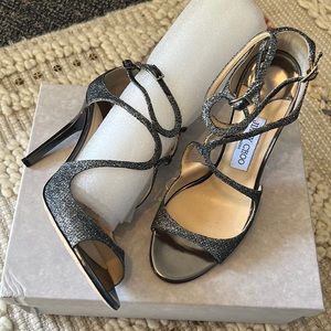 Jimmy Choo Azia glitter high heels size 40